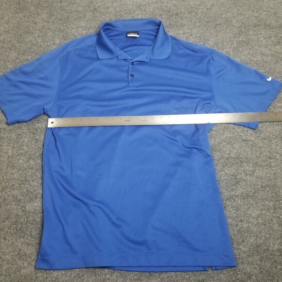 Nike Golf Polo Shirt Men's XL Blue Fit Dry Short Sleeve Swoosh Logo - Picture 6 of 9